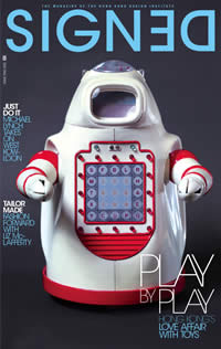 signed magazine cover